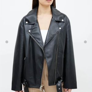 Aritzia Faux Leather oversized Moto Jacket